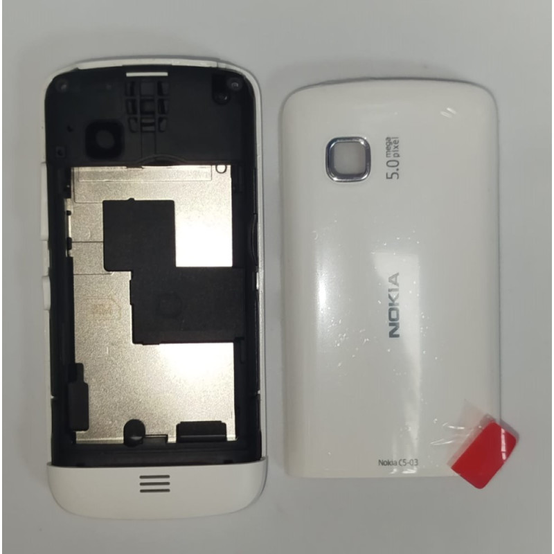 Корпус для Nokia C5-03 + клавиатура (белый) High Quality