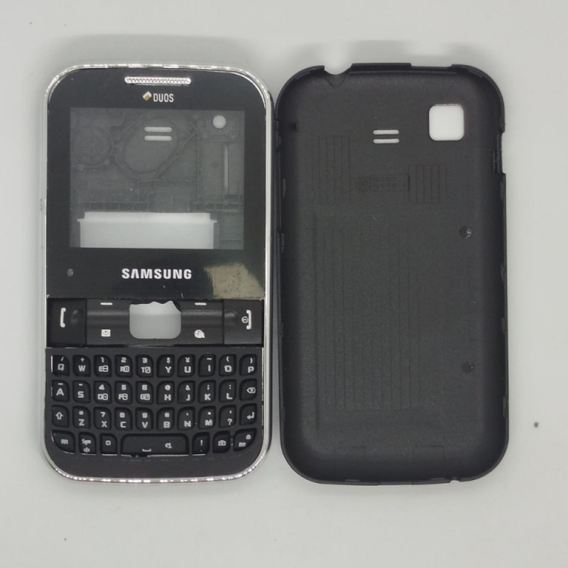 Корпус для Samsung C3222 + средняя часть + клавиатура (англ.) (черный) High Copy