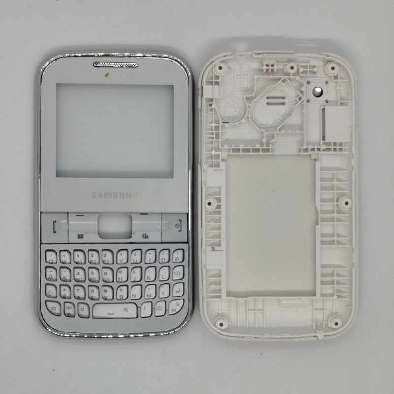 Корпус для Samsung C3222 + средняя часть + клавиатура (англ.) (белый) High Copy