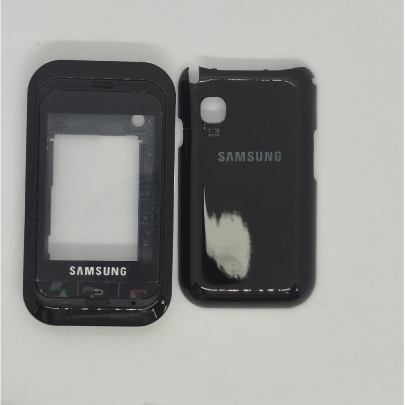 Корпус для Samsung C3300 + средняя часть + клавиатура (черный)