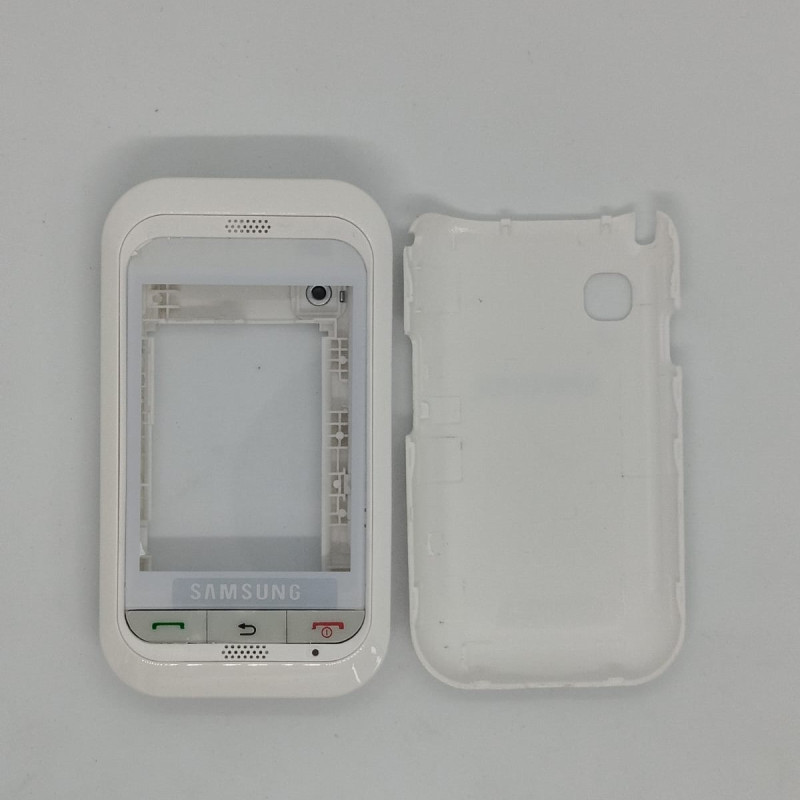Корпус для Samsung C3300 + средняя часть + клавиатура (белый)