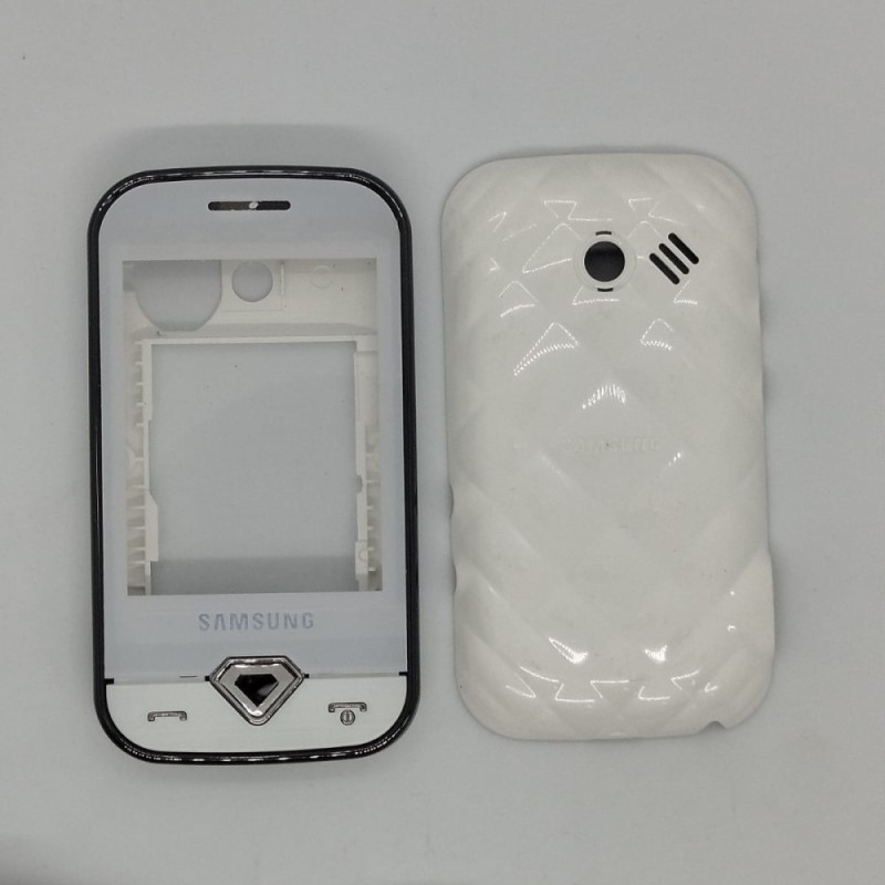 Корпус для Samsung S7070 + средняя часть + клавиатура (белый)