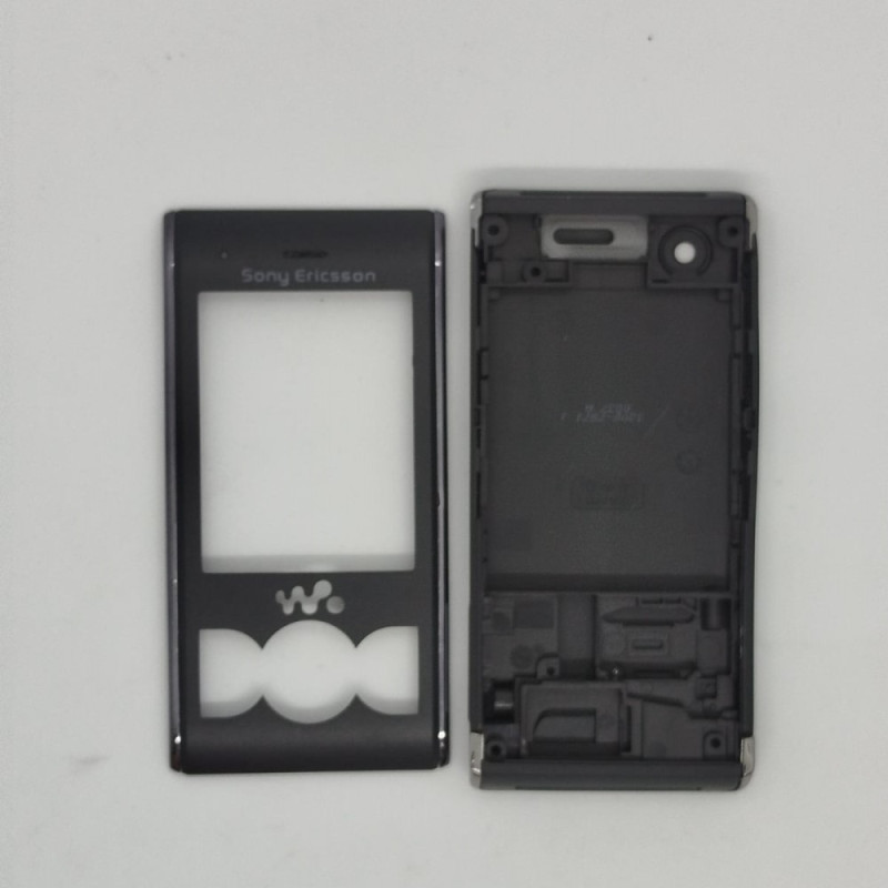Корпус для Sony Ericsson W595 + средняя часть + клавиатура (англ.) (черный)