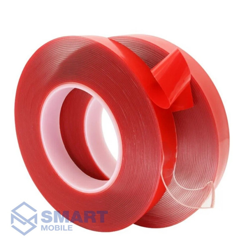 Скотч двухсторонний акриловый 3M (10мм x 0.5мм x 5 м) RED 