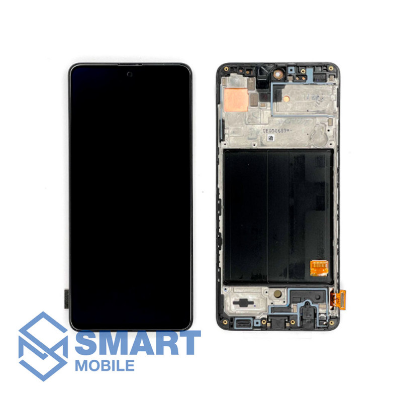 Дисплей для Samsung Galaxy A515F A51 + тачскрин в рамке (черный) сервисный 100% 