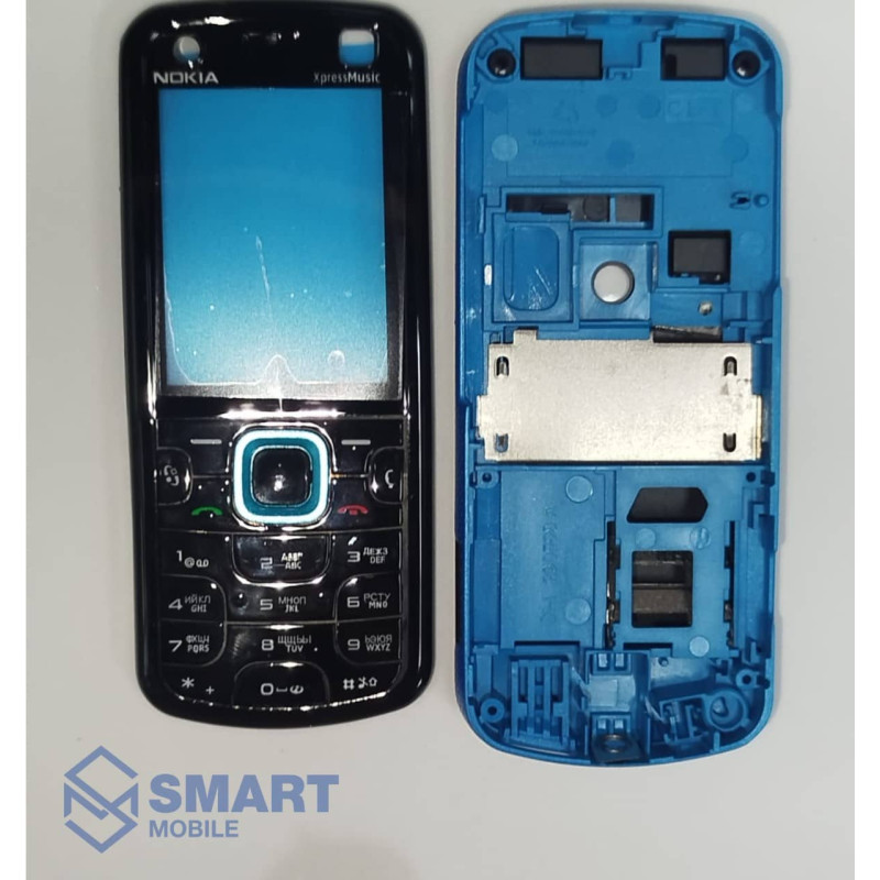 Корпус для Nokia 5320 + средняя часть (черный/синий)