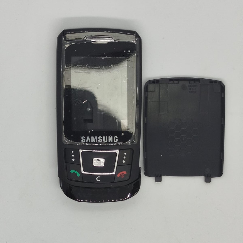 Корпус для Samsung D900/D900i + средняя часть + клавиатура (англ.) (коричневый) High Copy
