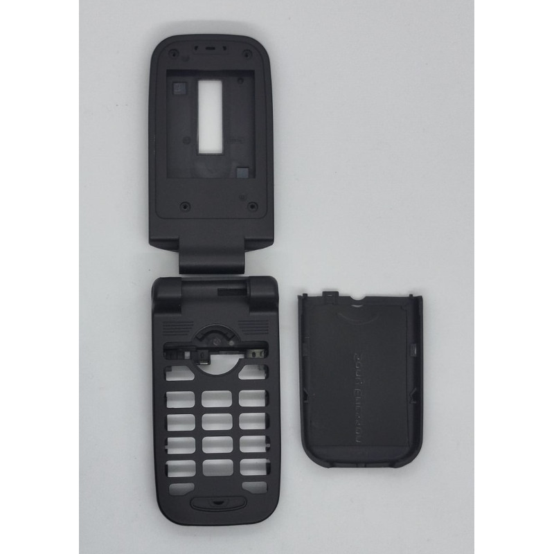 Корпус для Sony Ericsson S500 + средняя часть + клавиатура (англ./рус.) (черный)