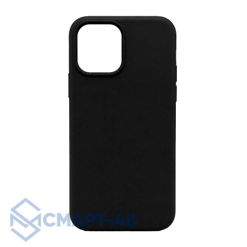 Чехол для iPhone 12/12 Pro "Silicone Case" (черный) с лого