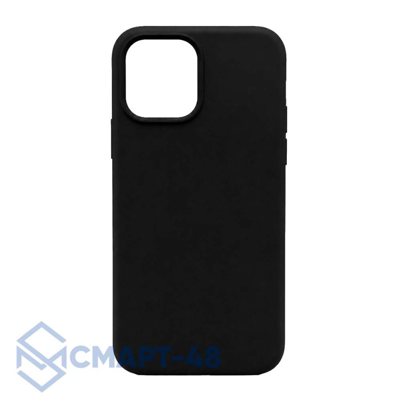 Чехол для iPhone 12/12 Pro "Silicone Case" (черный) с лого
