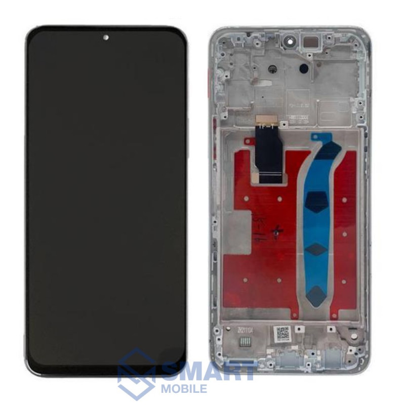 Дисплей для Huawei Honor X8 + тачскрин в рамке (серебро) (100% LCD)