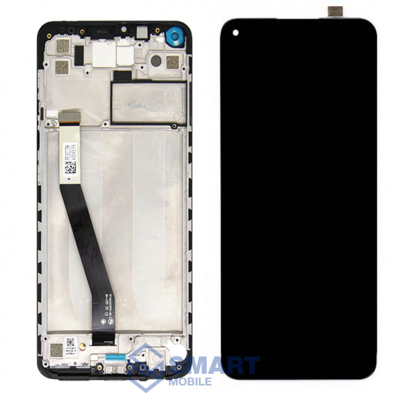 Дисплей для Xiaomi Redmi Note 9/Redmi 10X + тачскрин в рамке (черный) (100% LCD)