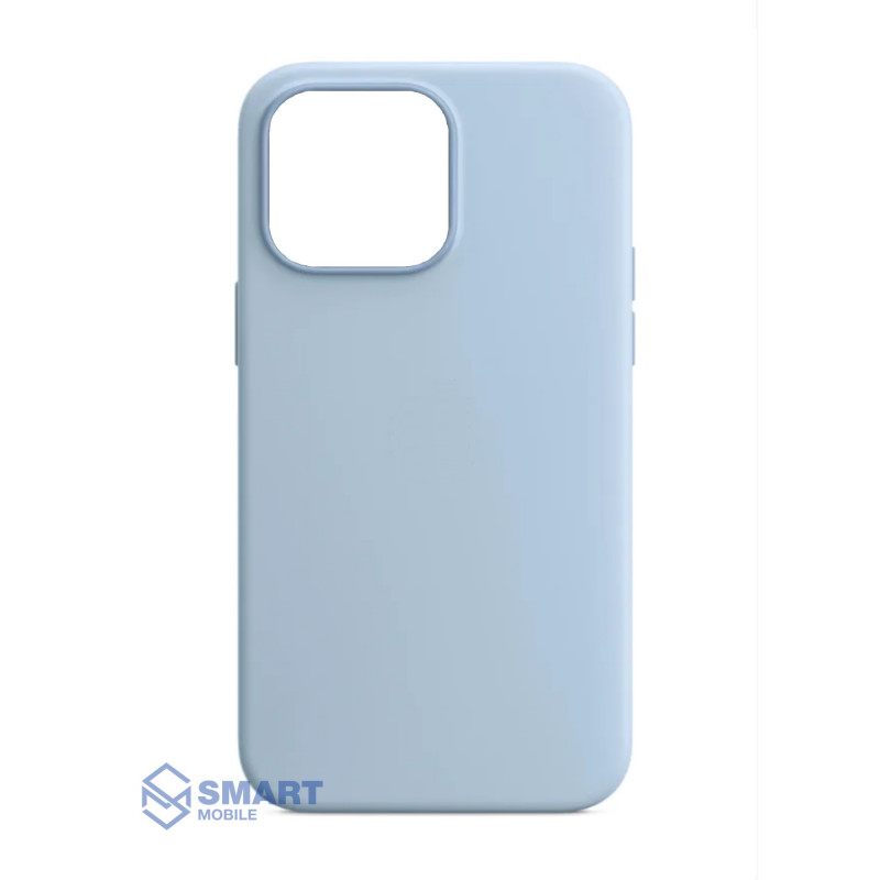 Чехол для iPhone 14 Pro "Silicone Case" (голубой) с лого