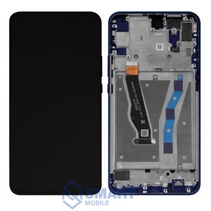 Дисплей для Huawei P Smart Z/Y9 Prime (2019)/Y9s/Honor 9X/9X Premium + тачскрин в рамке (синий) (100% LCD)