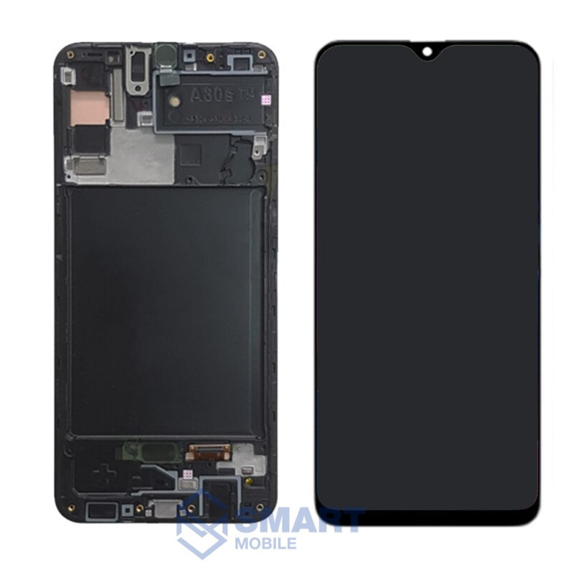 Дисплей для Samsung Galaxy A307F A30s + тачскрин в рамке (черный) (OLED) уменьшенный экран