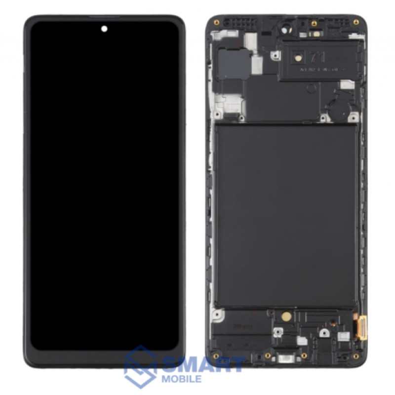 Дисплей для Samsung Galaxy A715F A71 + тачскрин в рамке (черный) (OLED) уменьшенный размер