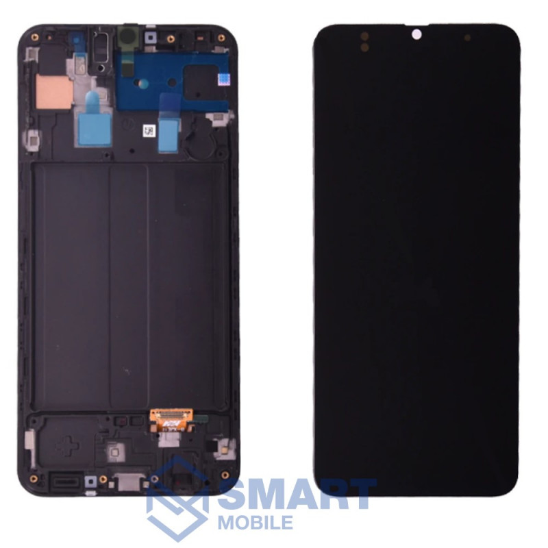 Дисплей для Samsung Galaxy A305F A30 + тачскрин в рамке (черный) (OLED) полноразмерный