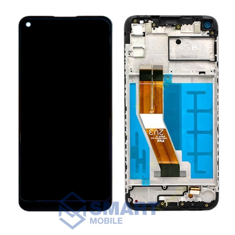 Дисплей для Samsung Galaxy A115F A11 + тачскрин в рамке (черный) (100% LCD)