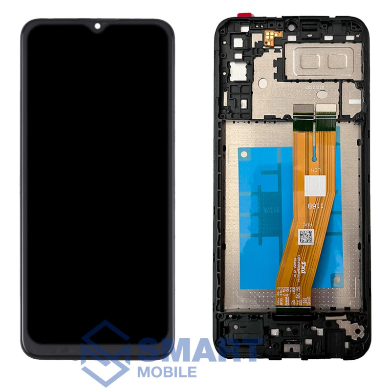 Дисплей для Samsung Galaxy A042F A04E + тачскрин в рамке (черный) сервисный 100%