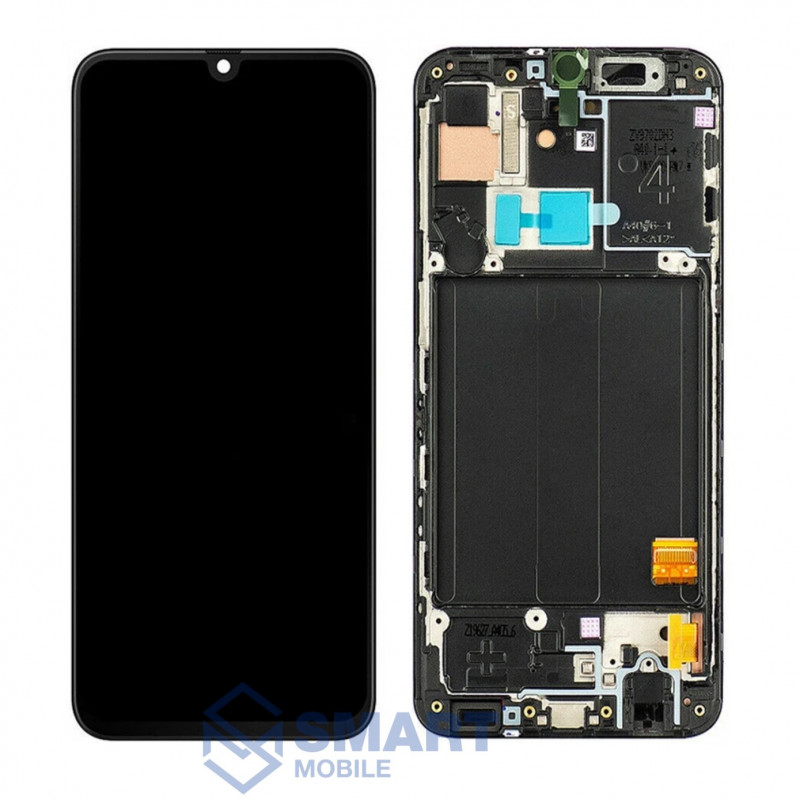 Дисплей для Samsung Galaxy A405F A40 + тачскрин в рамке (черный) (OLED) полноразмерный
