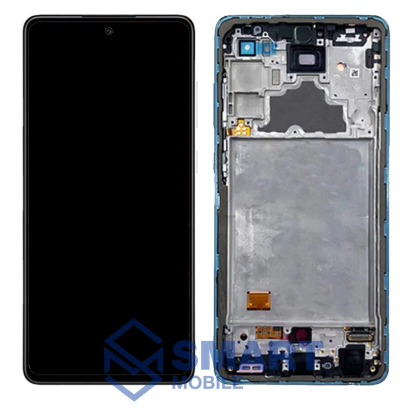 Дисплей для Samsung Galaxy A725F A72 + тачскрин в рамке (синий) сервисный 100% 