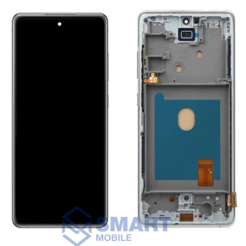 Дисплей для Samsung Galaxy G780F S20 FE/G781 S20 Lite + тачскрин в рамке (серебро) сервисный 100%  