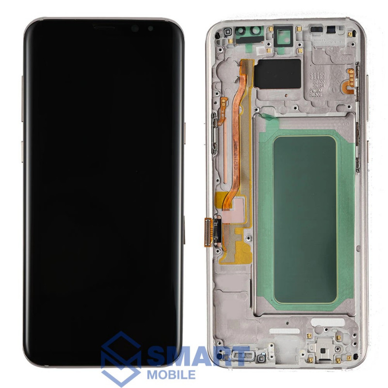 Дисплей для Samsung Galaxy G955F S8 Plus + тачскрин в рамке (серебро) сервисный 100%