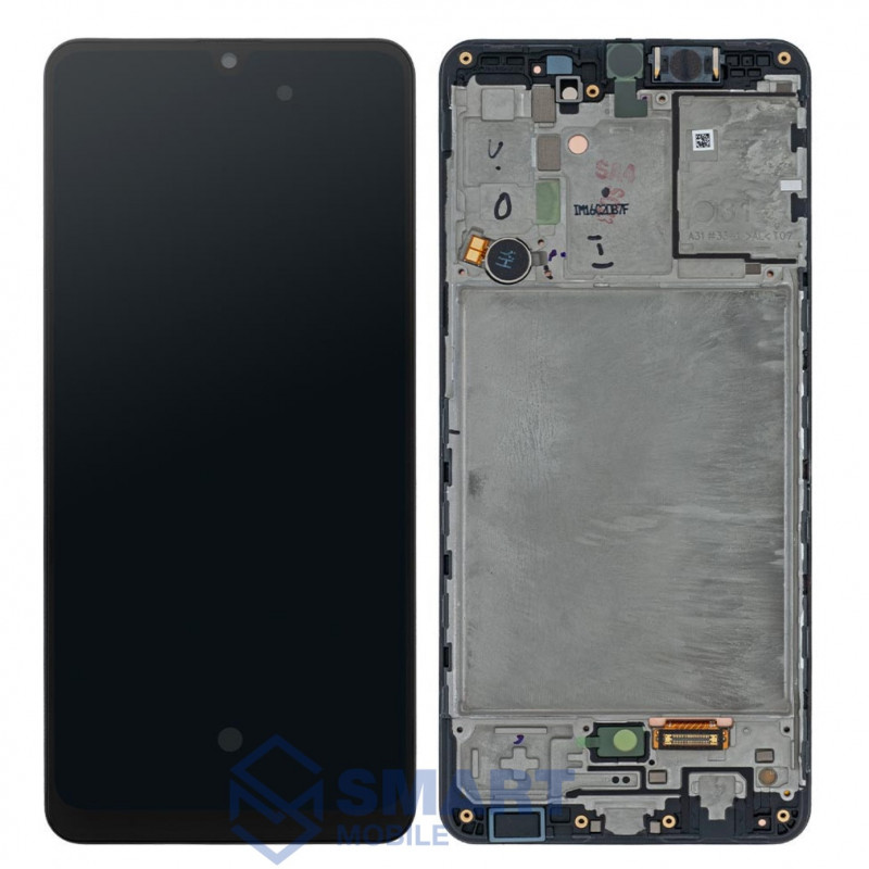 Дисплей для Samsung Galaxy A315F A31 + тачскрин в рамке (черный) (100% LCD)