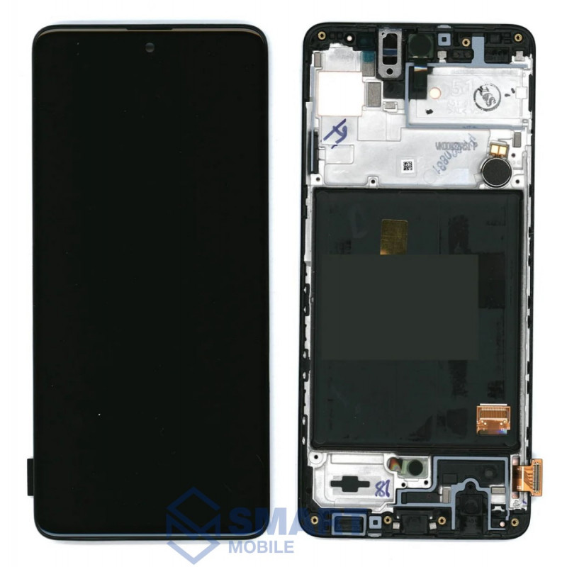 Дисплей для Samsung Galaxy A515F A51 + тачскрин в рамке (черный) (100% LCD)