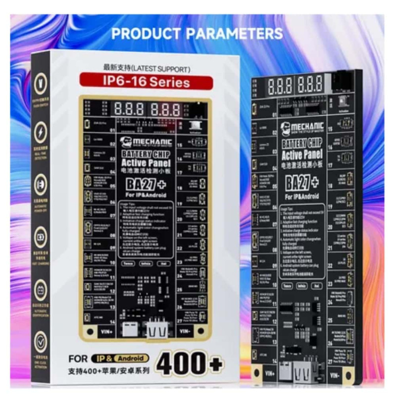 Активатор батареи для зарядки АКБ iPhone 6G-16 Pro Max/ Samsung/ Sony/ ZTE/ Xiaomi/ Huawei/ Meizu Mechanic BA27+
