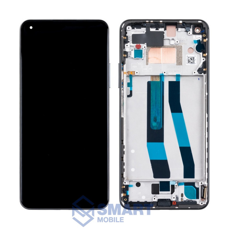 Дисплей для Xiaomi Mi 11 Lite/Mi 11 Lite 5G/11 Lite 5G NE + тачскрин в рамке (черный) сервисный 100%
