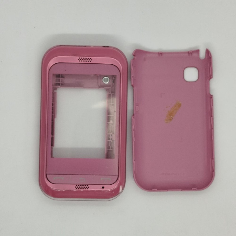 Корпус для Samsung C3300 + средняя часть + клавиатура (розовый)