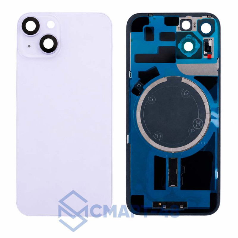 Задняя крышка для iPhone 14 (фиолетовый) + стекло камеры Премиум