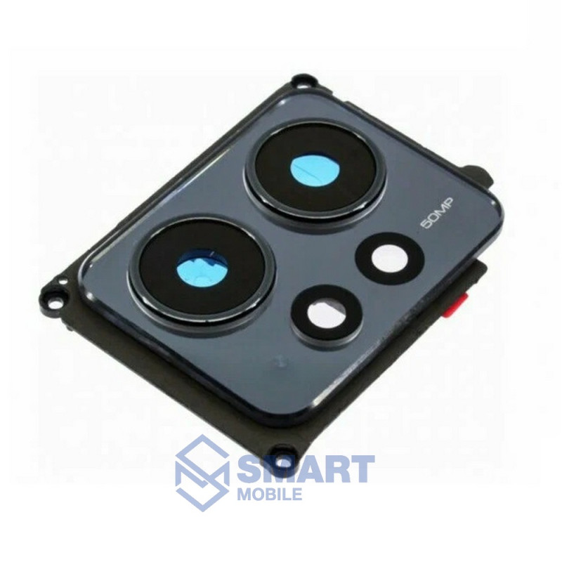 Стекло камеры для Xiaomi Redmi Note 12 4G + рамка (черный)