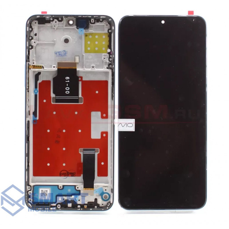 Дисплей для Huawei Honor X8a/90 Lite + тачскрин в рамке (серебро) (100% LCD)