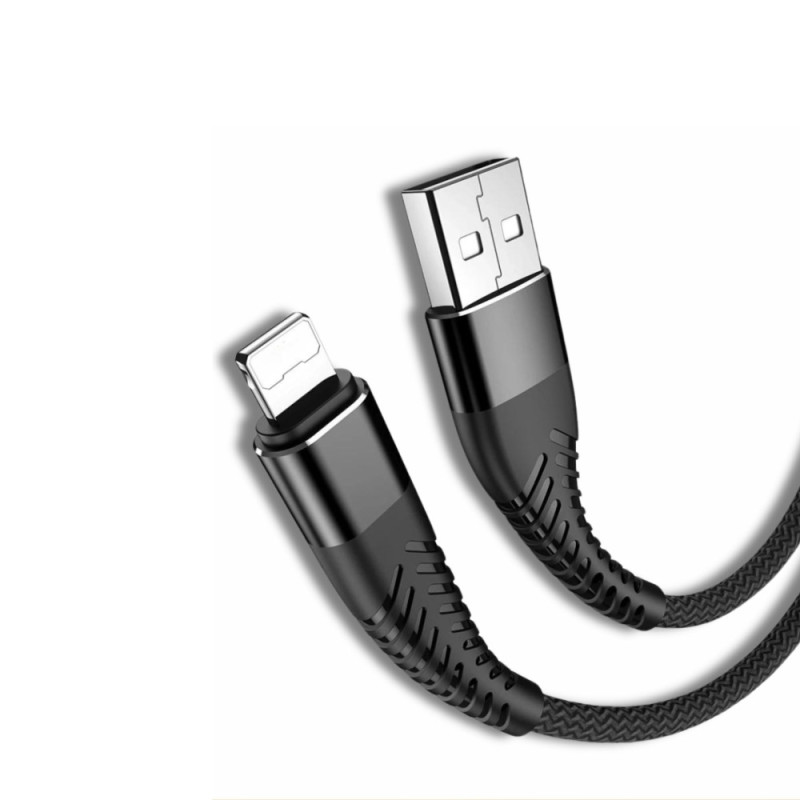 USB Кабель Lightning 1м DENMEN D45 (черный)