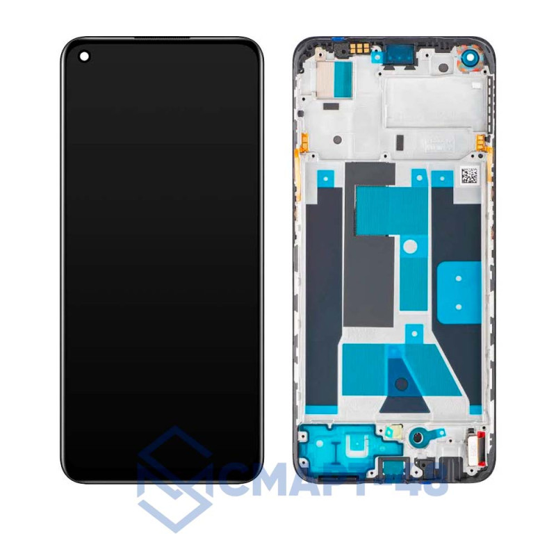 Дисплей для Realme 9 4G + тачскрин в рамке (черный) (Incell)