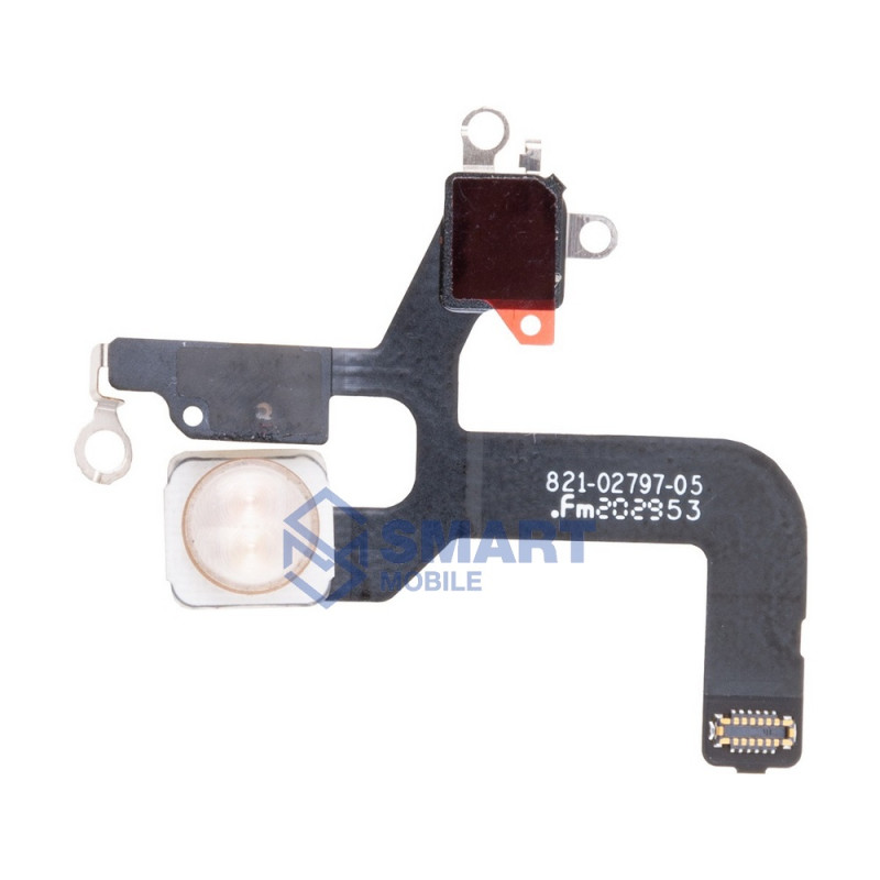 Шлейф для iPhone 12 + вспышка + микрофон Premium