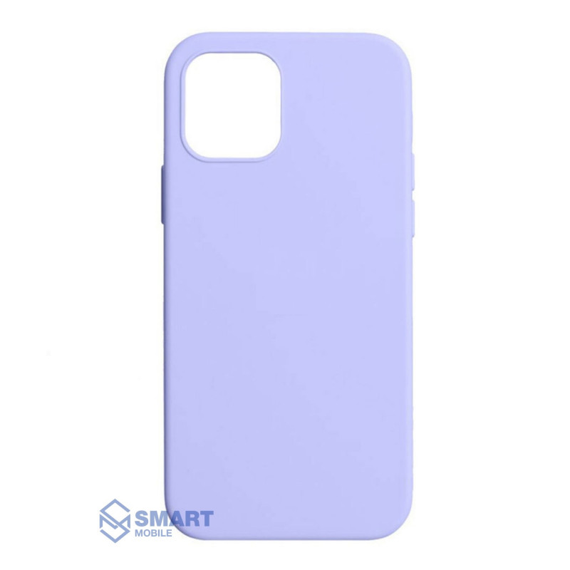 Чехол для iPhone 12 Pro Max "Silicone Case" (сиреневый) с лого