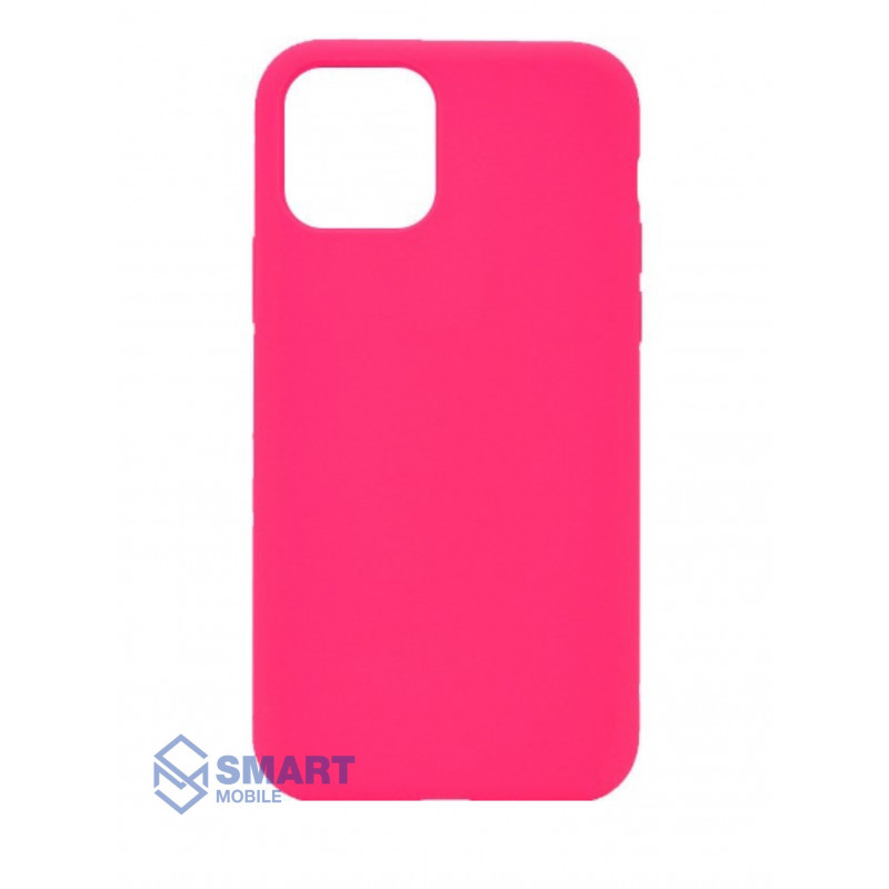 Чехол для iPhone 12/12 Pro "Silicone Case" (ярко-розовый) с лого