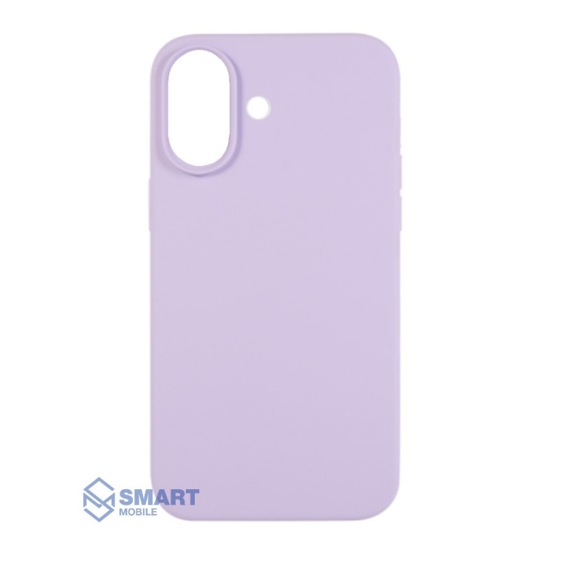 Чехол для iPhone 16 "Silicone Case" (сиреневый) с лого