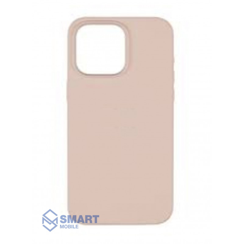 Чехол для iPhone 13 Pro "Silicone Case" (пудра) с лого