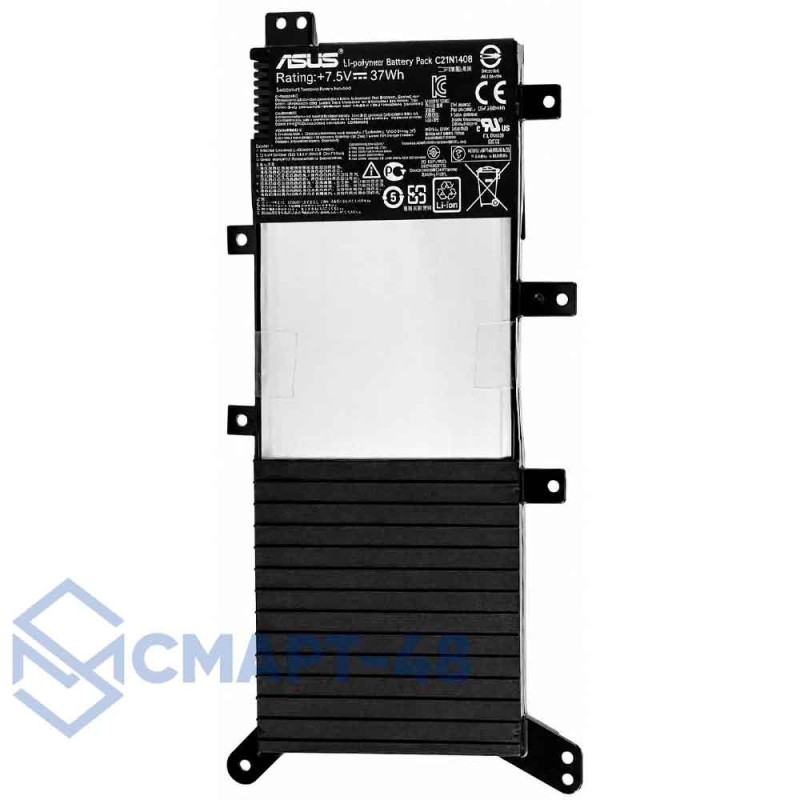 Аккумулятор для ноутбука Asus X555LD, X555LN, X555LA, X555, A555L, F555, F555L, F555LA-AH51, F555LD Series. 7.7V 4868mAh ТИП 2 PN: 2ICP4/63/134, C21N1408