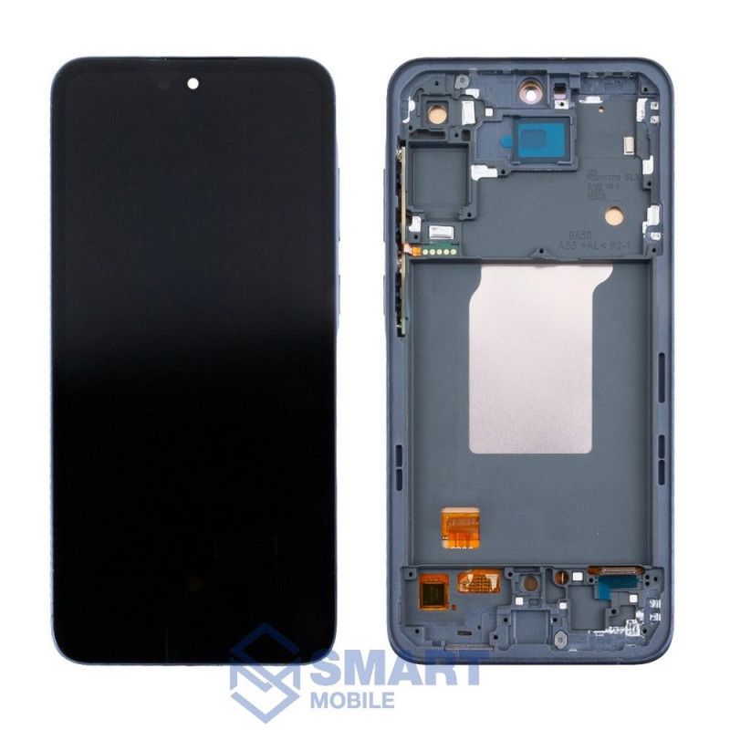 Дисплей для Samsung Galaxy A556E/A556B A55 5G + тачскрин в рамке (черный) (OLED) полноразмерный