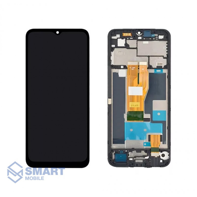 Дисплей для Realme C30S + тачскрин в рамке (черный) (100% LCD)