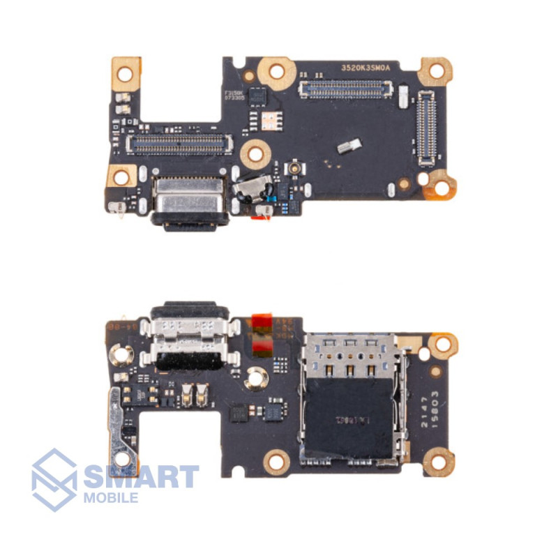 Шлейф для Xiaomi 11T/11T Pro + разъем зарядки + считыватель сим + микрофон Premium