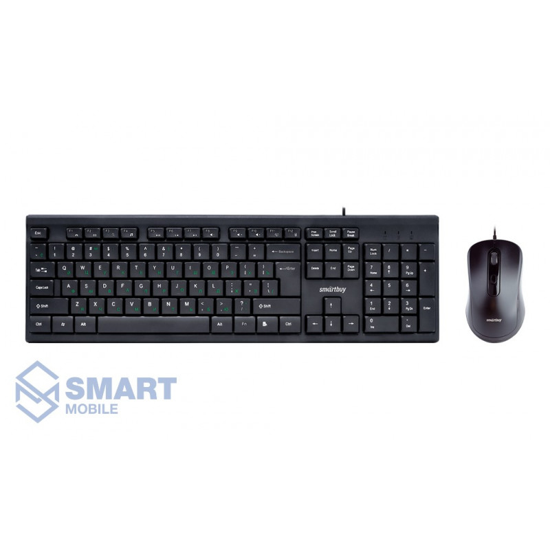 Проводной комплект клавиатура + мышь SmartBuy One (114282) (SBC-114282-K) (черный)