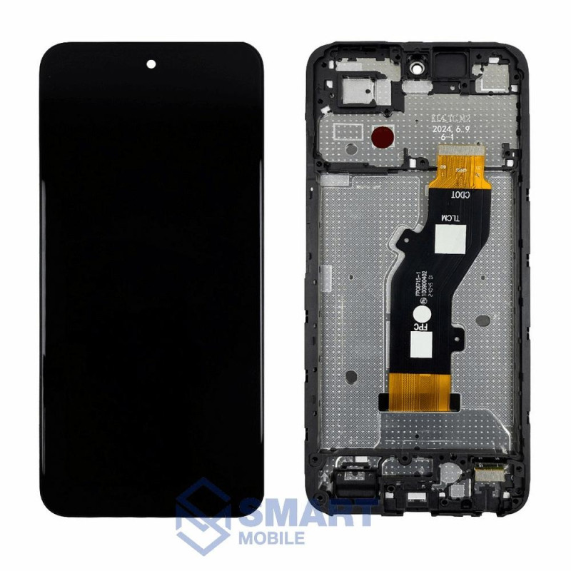 Дисплей для Tecno Spark Go 1 + тачскрин в рамке (черный) (100% LCD)