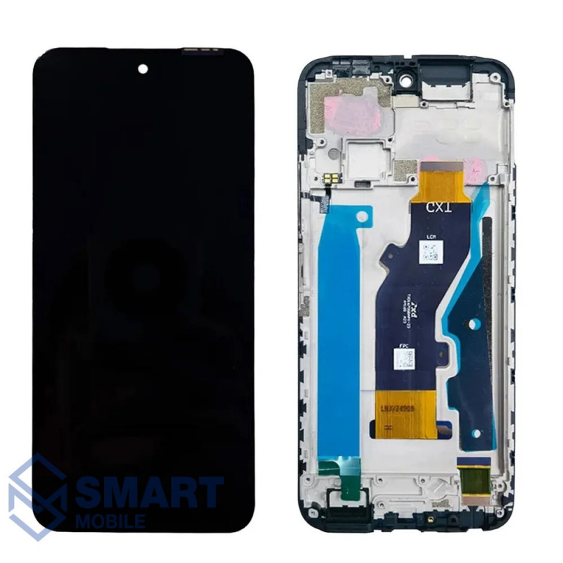 Дисплей для Tecno Spark 30C 4G + тачскрин в рамке (черный) (100% LCD)