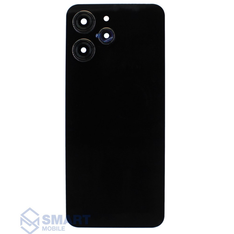 Задняя крышка для Xiaomi Redmi 12 4G (черный) + стекло камеры Premium